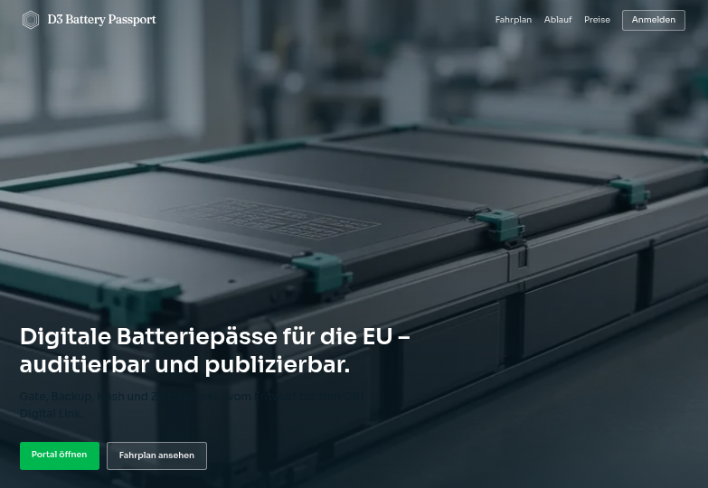 Batteriepass auf d3bpass.com