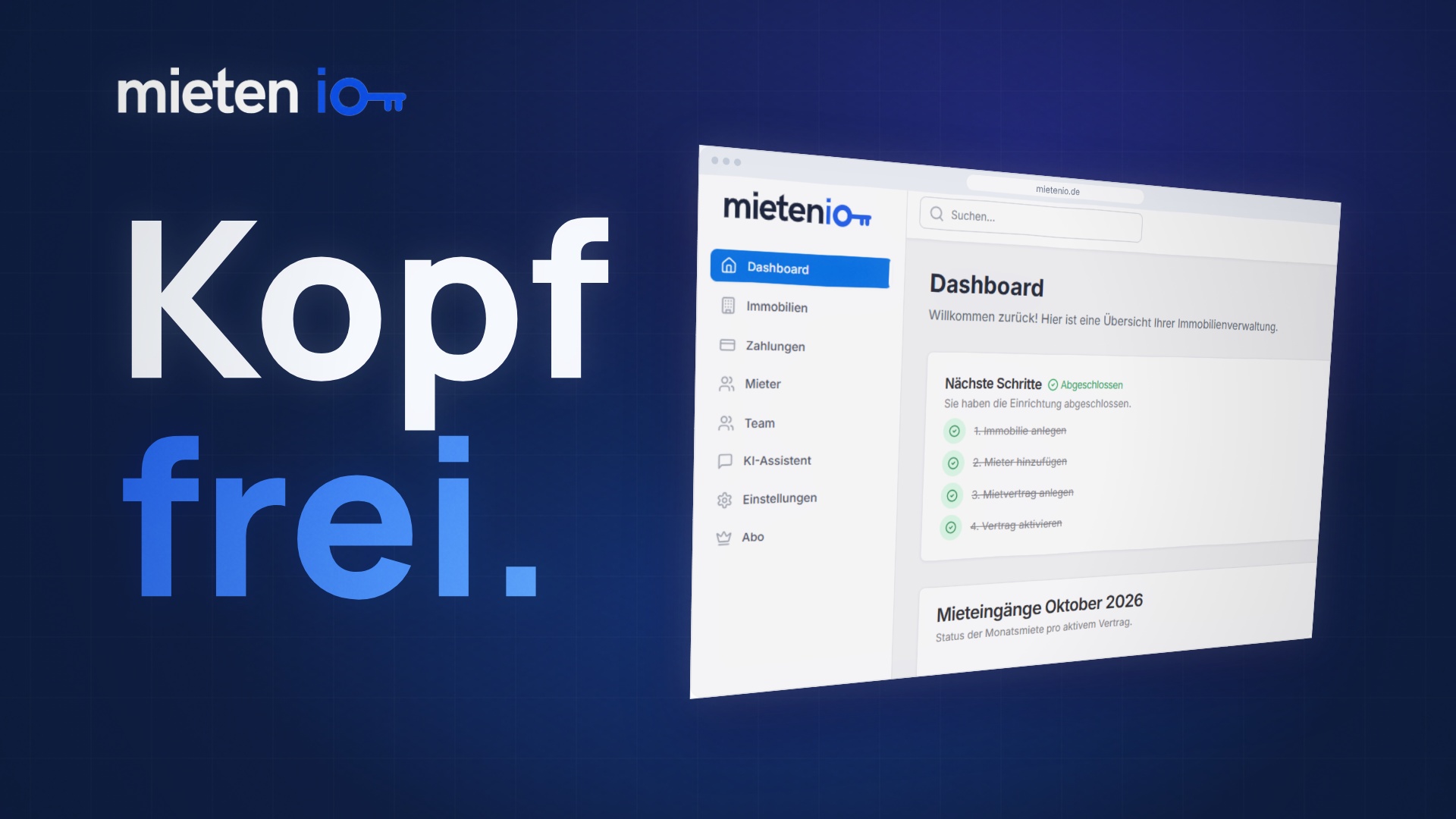 Mietverwaltung auf mietenio.de